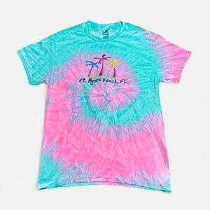 Colortone blue and pink spiral Ft. Myers’s beach medium size (width 19in, length